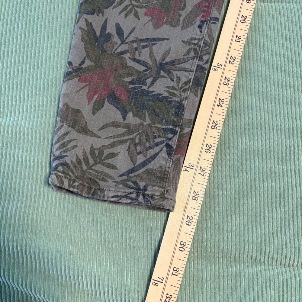 Hudson Krista Super Skinny Pants Floral Print Green Pink Blue Women's Size 31‎ - Picture 8 of 10